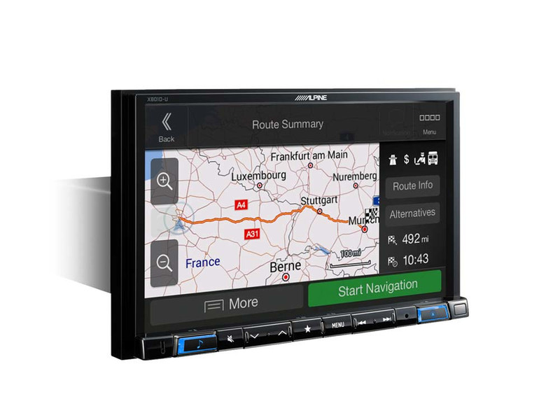 Alpine X801DC-U Fixed 8Zoll LCD Touchscreen Schwarz Navigationssystem