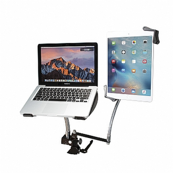 CTA Digital PAD-DLT Ноутбук / Планшет Multimedia stand Черный, Cеребряный multimedia cart/stand