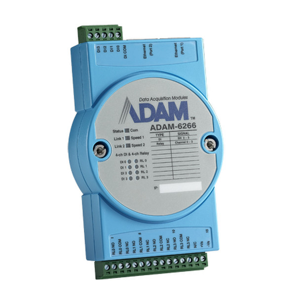 IMC Networks ADAM-6266-AE 4Kanäle Relais Eingang/Ausgang: Blau, Weiß Digital & Analog I/O Modul