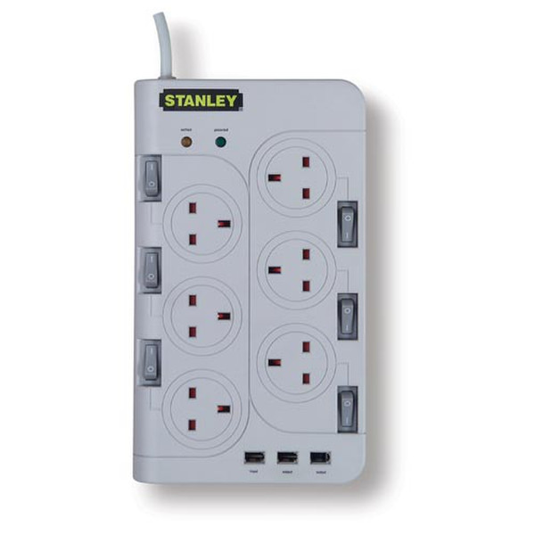 Belkin Surge Protector 6розетка(и) 250В 2м Белый сетевой фильтр