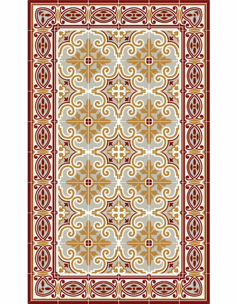 Beija Flor Jaffa Indoor Carpet Rectangle Vinyl Multicolour
