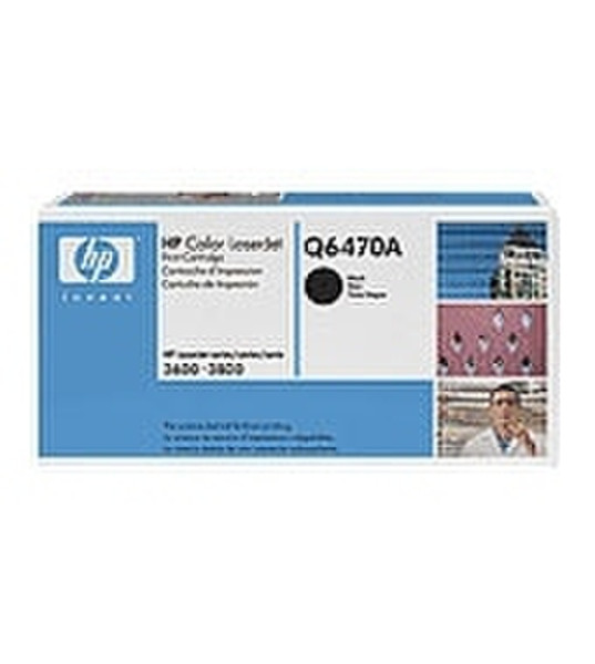 HP Color LaserJet Q6470A BUNDEL BL C M Y Print Cartridge with ColorSphere Toner Schwarz