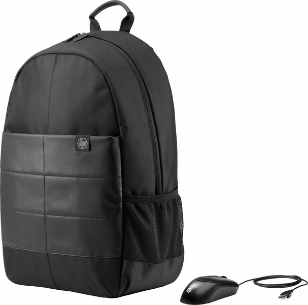 HP 15.6 Classic Backpack & Mouse Nylon Schwarz Rucksack