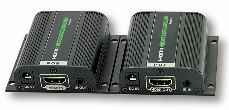 Techly HDMI Extender Full HD over Network cable Cat.6/6A/7 with POE IDATA EXT-E70POE