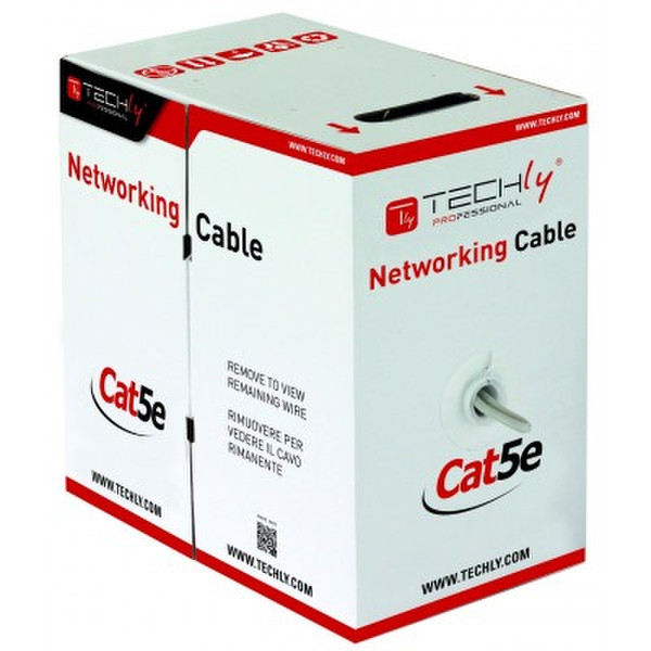 Techly ITP8-FLS-0305 305m Cat5e F/UTP (FTP) Grey networking cable