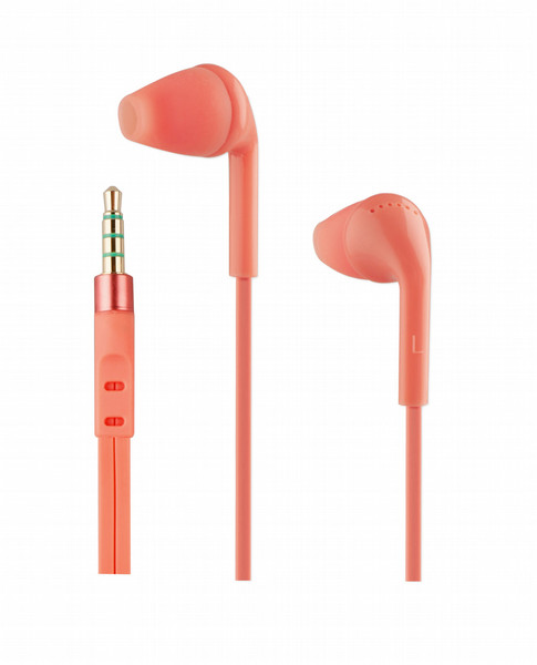 BeHello In-Ear Headphone with Remote 3.5mm Coral