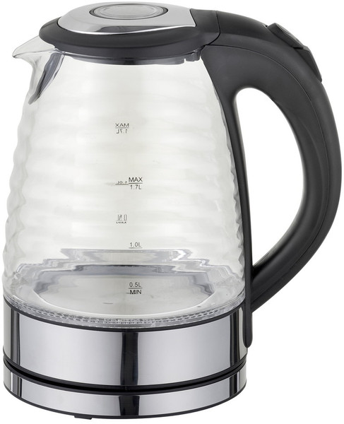 Bossini HHB1761 1.7L 2000W Black,Stainless steel,Transparent electrical kettle
