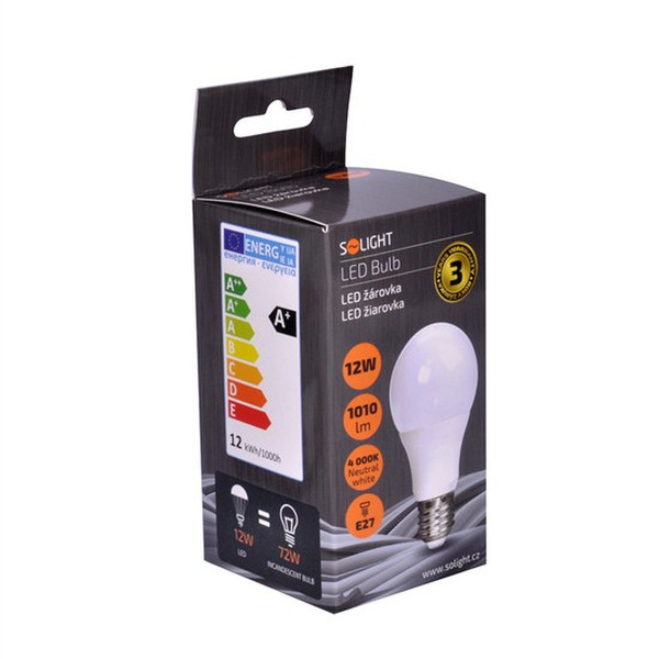 Solight WZ508A 12W E27 A+ Neutral white LED lamp