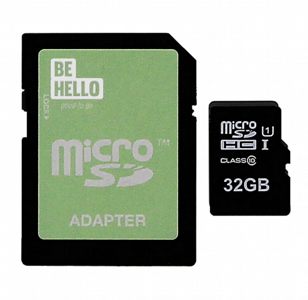BeHello Micro SDHC Class 10 With Adapter 32GB memory card