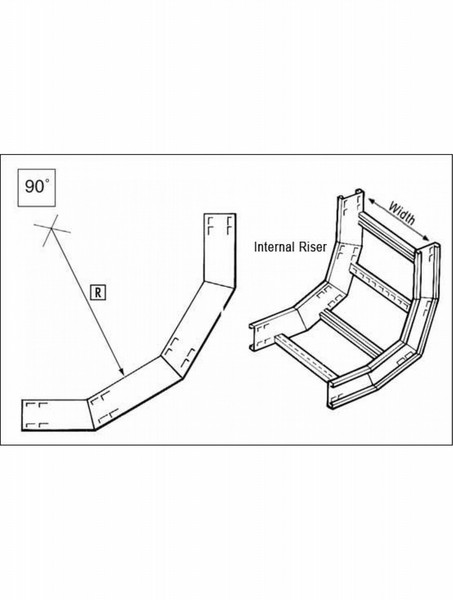 DP Building Systems U12IR75/90/30H Curve cable tray 90° Kabelrinne