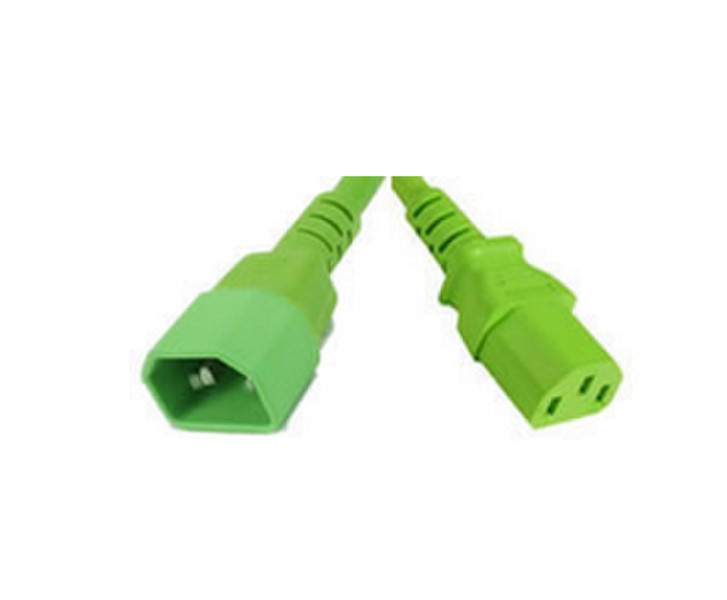 DP Building Systems 2757 0.5м C14 coupler C13 coupler Зеленый кабель питания