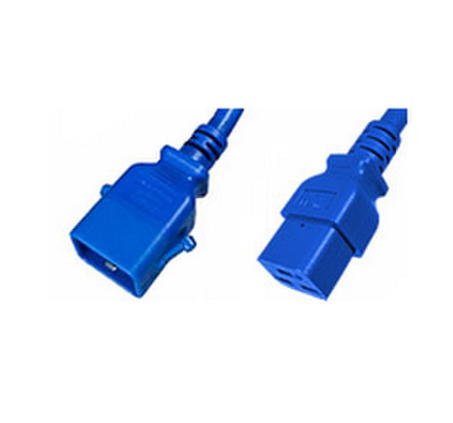 DP Building Systems 6555 1m C20 coupler C19 coupler Blue power cable