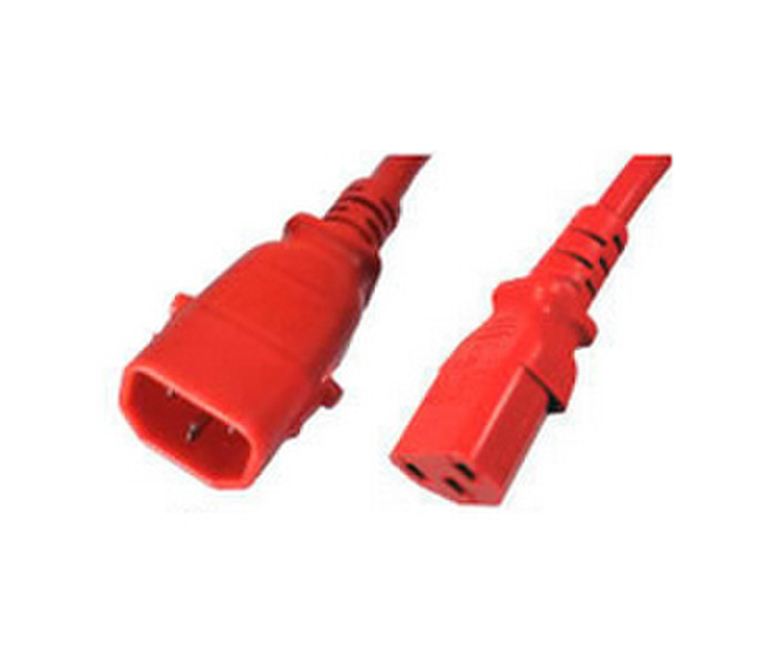 DP Building Systems 6515 1.5m C14 coupler C13 coupler Red power cable