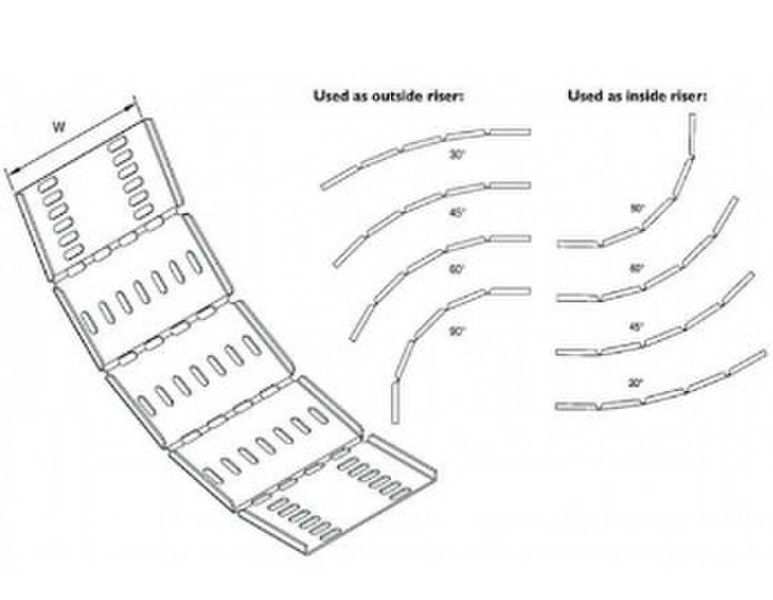 DP Building Systems TUMAR600HG Curve cable tray 90° кабельный короб