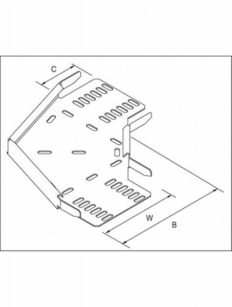 DP Building Systems TUMB050/90PG Elbow cable tray 90° Kabelrinne