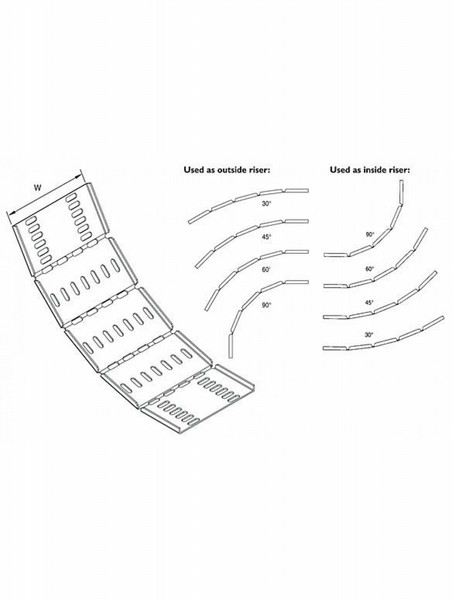 DP Building Systems TUMAR225HG Curve cable tray