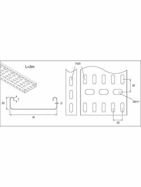 DP Building Systems TUMLT450/15HG Straight cable tray Kabelrinne