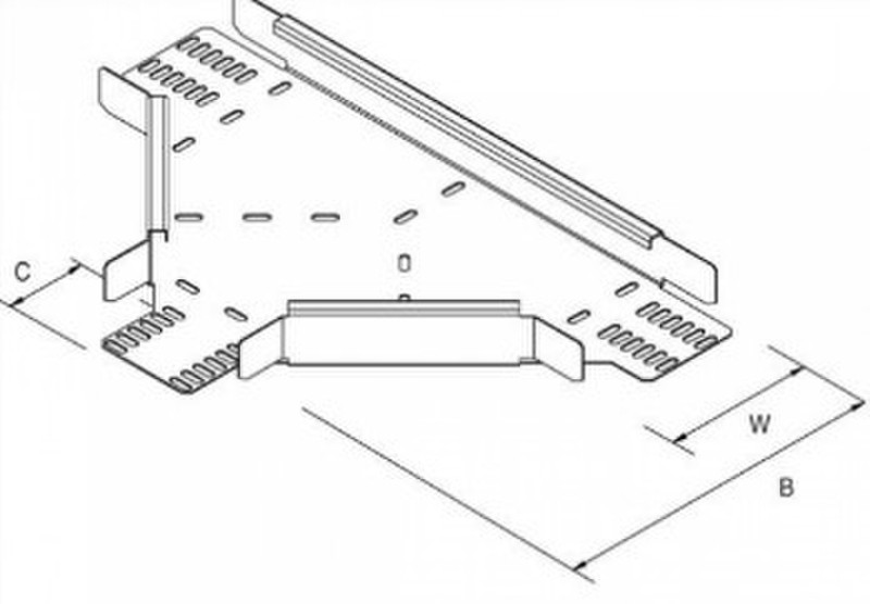 DP Building Systems TUMT050PG T-type cable tray 90° кабельный короб