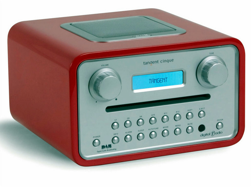 Tangent Cinque Цифровой Красный, Cеребряный CD радио