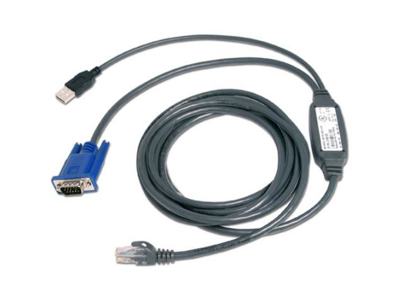 Avocent USBIAC-15 4.5m Schwarz Tastatur/Video/Maus (KVM)-Kabel