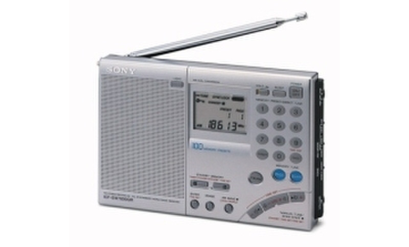 Sony ICF-SW7600GR Цифровой Cеребряный радиоприемник