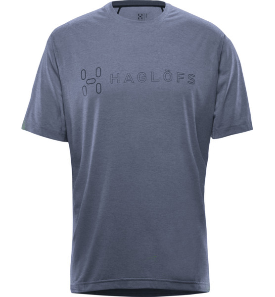 Haglöfs Ridge II T-shirt S Short sleeve Crew neck Polyester Blue