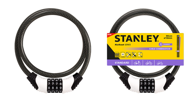 Stanley 81322385111 Black 1800mm Cable lock bicycle/motorcycle lock