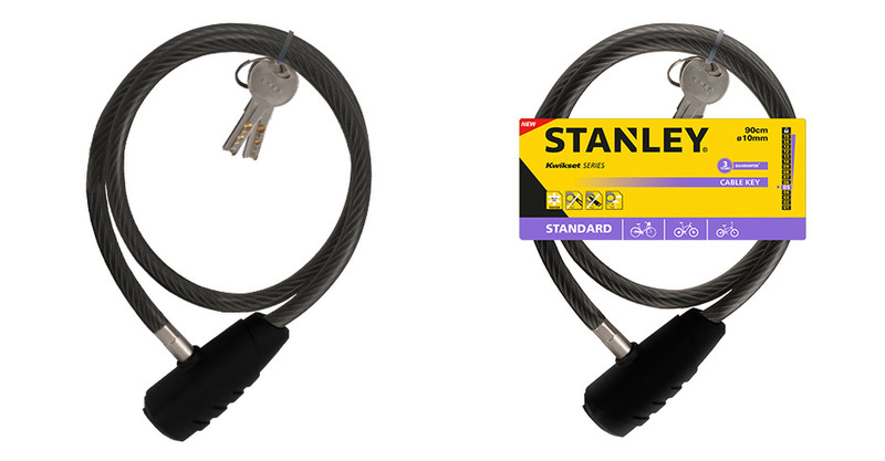 Stanley 81313385111 Black 900mm Cable lock bicycle/motorcycle lock