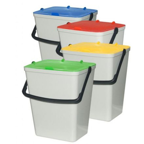 Art Plast RS/4 14L Rectangular Polypropylene White trash can