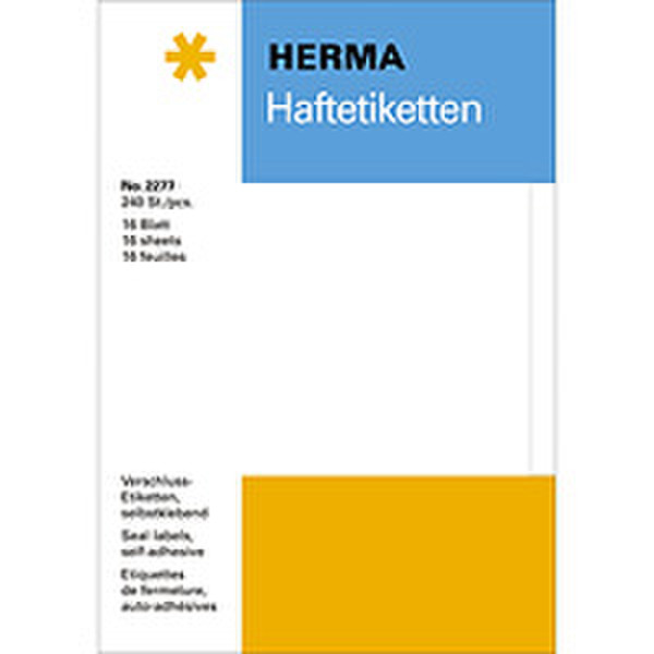 HERMA Seal labels permanent adhesive round ø 32 mm 240 pcs. 240Stück(e) selbstklebendes Etikett