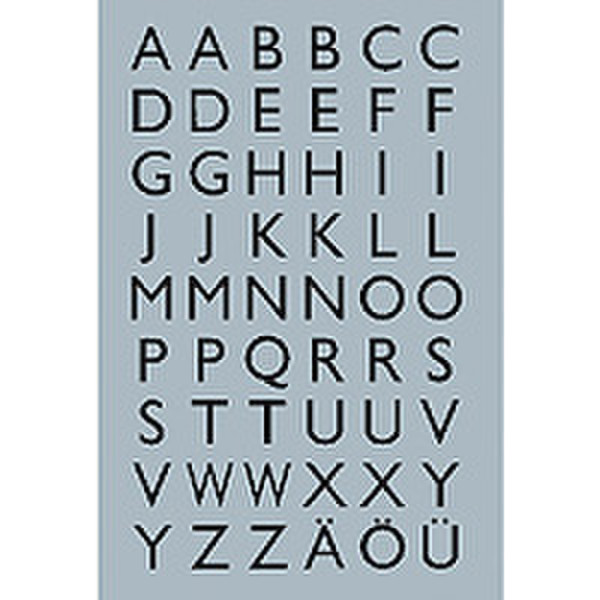 HERMA Letters 13x12mm A-Z silver foil black 4 sheets 216Stück(e) selbstklebendes Etikett