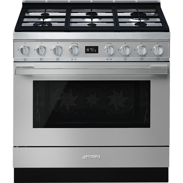 Smeg CPF9GMX Freestanding cooker Gaskochfeld A+ Edelstahl Küchenherd