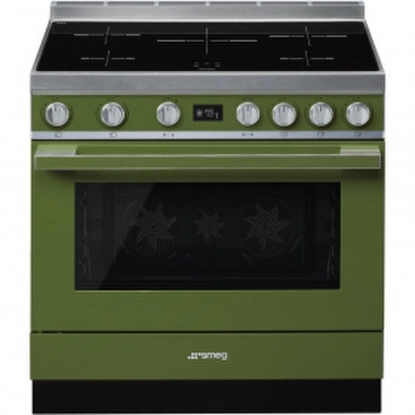 Smeg CPF9IPOG Freestanding cooker Induktionskochfeld A+ Olive Küchenherd