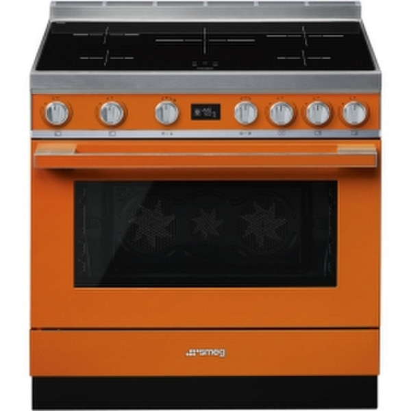 Smeg CPF9IPOR Freestanding cooker Induktionskochfeld A+ Orange Küchenherd