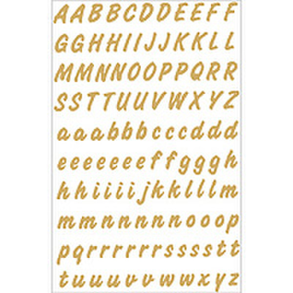 HERMA Letters 8mm A-Z weatherproof film transparent gold 2 sheets self-adhesive label