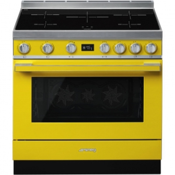 Smeg CPF9IPYW Freestanding cooker Induction hob A+ Yellow cooker