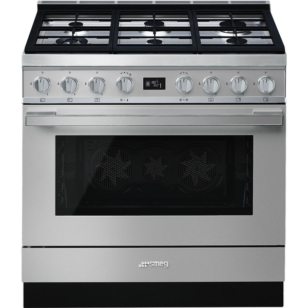 Smeg CPF9GPX Freestanding cooker Gaskochfeld A+ Edelstahl Küchenherd