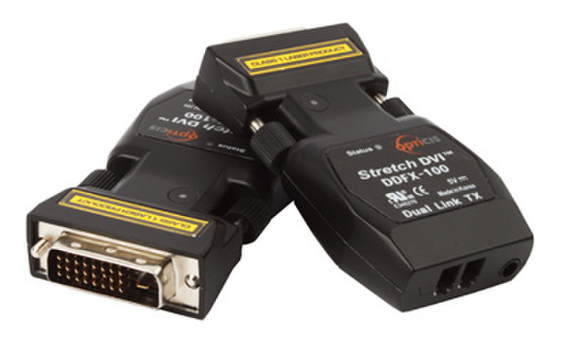 Opticis DDFX-100-TR AV repeater Schwarz Audio-/Video-Leistungsverstärker