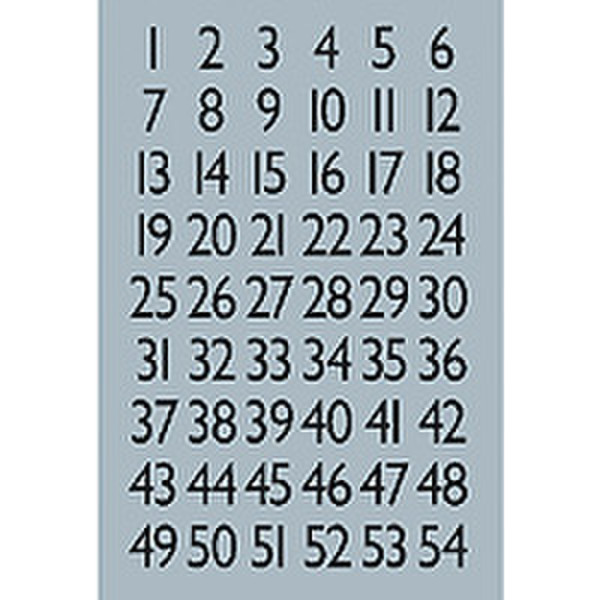 HERMA Numbers 13x12mm 1-100 silver foil black 4 sheets 216Stück(e) selbstklebendes Etikett