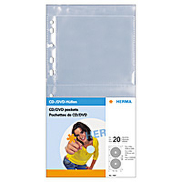 HERMA CD/DVD-pockets Transparent