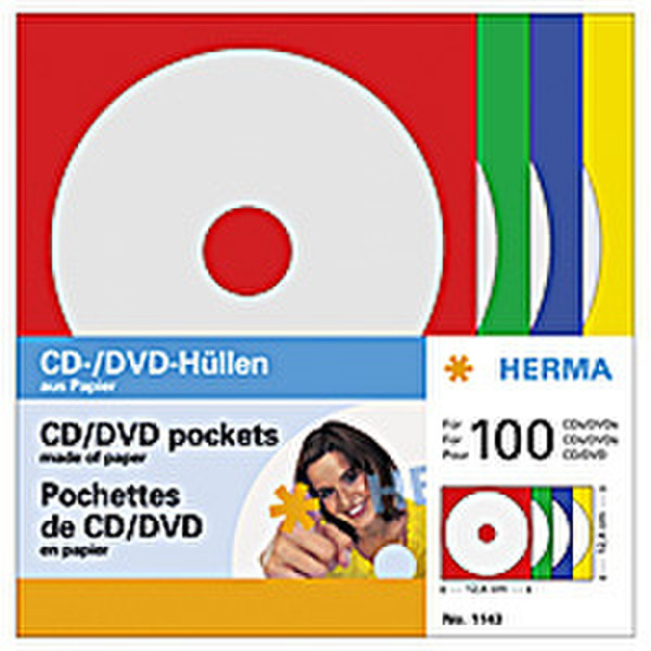 HERMA CD/DVD-pockets Multicolour