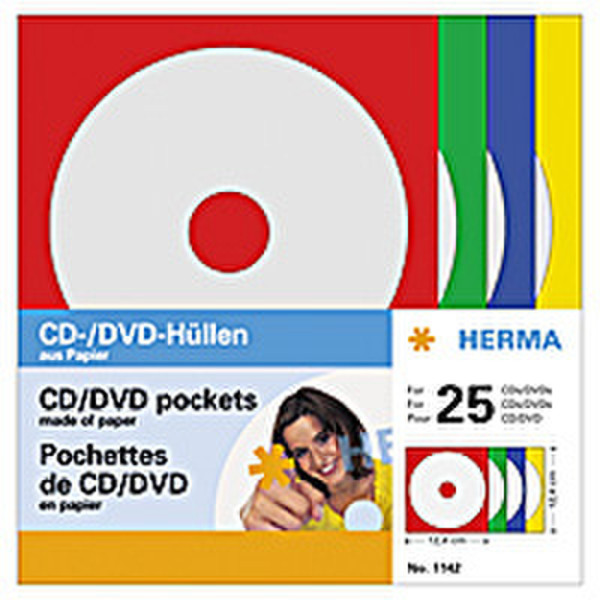 HERMA CD/DVD-pockets Multicolour