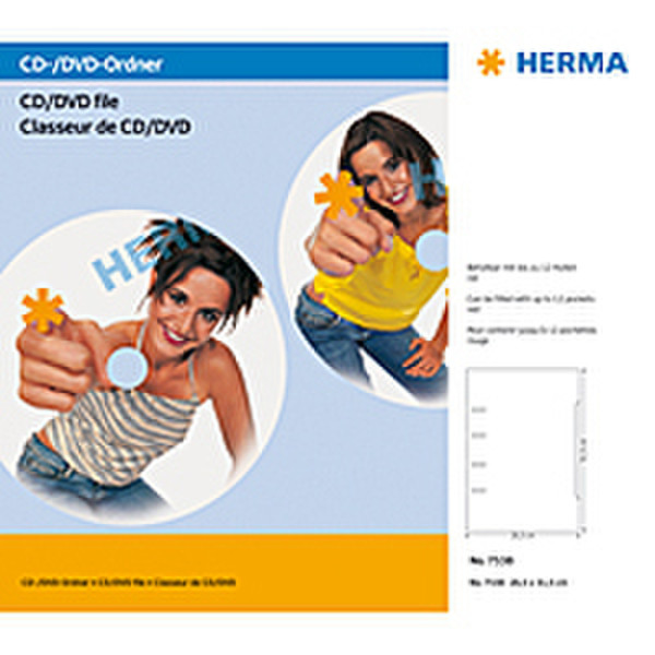 HERMA CD/DVD files, A4 Red