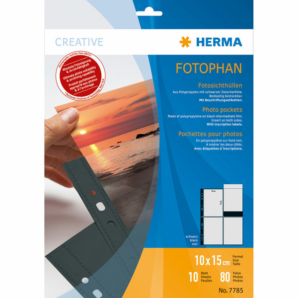 HERMA 7785 100 x 150 мм Полипропилен (ПП) 10шт файл для документов