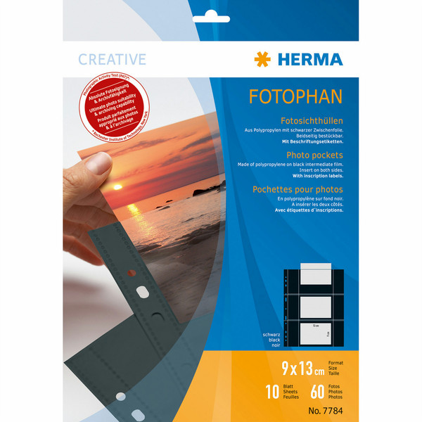 HERMA 7784 90 x 130 mm Полипропилен (ПП) 10шт файл для документов