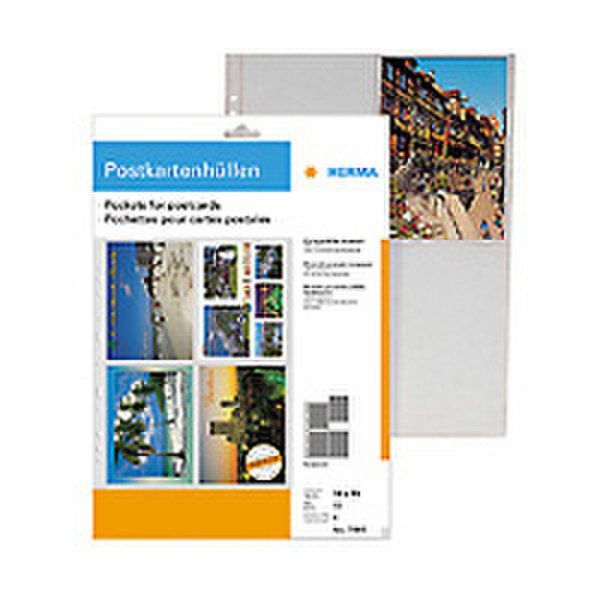 HERMA Pockets f. postcards made of transparent film 10x15 Transparent photo album