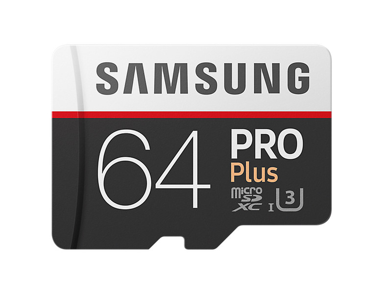 Samsung PRO Plus MB-MD64G 64GB MicroSDXC UHS-I Class 10 memory card