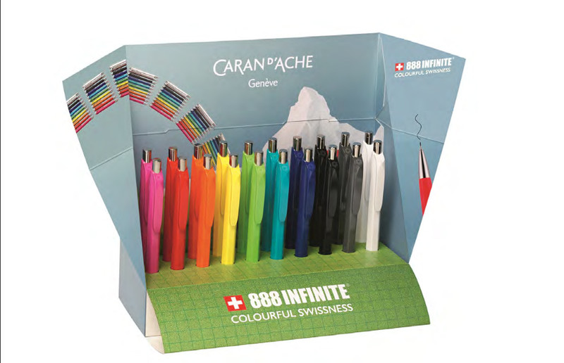 Caran d-Ache 888 INFINITE Clip-on retractable ballpoint pen 30шт