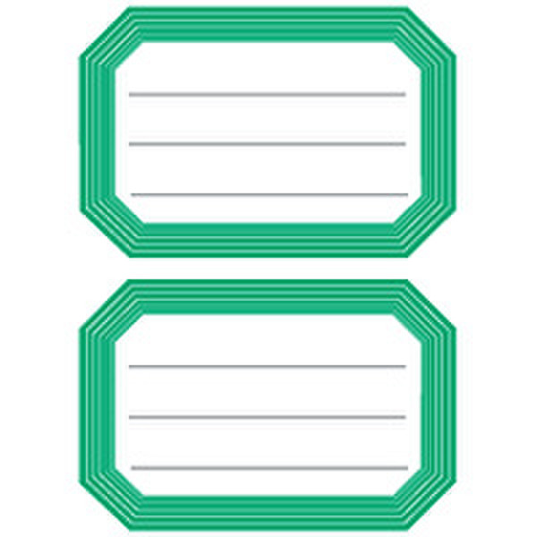 HERMA Book labels 82x55mm green frame lined 6 sh. 12шт самоклеящийся ярлык