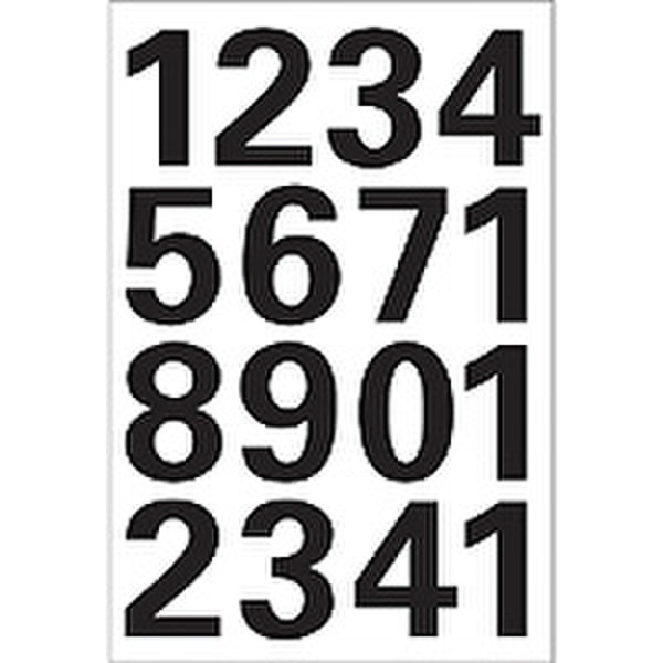 HERMA Numbers 25mm 0-9 weatherproof film black 1 sheet 16pc(s) self-adhesive label